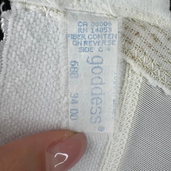 VINTAGE Goddess White Ivory Bodice Strapless Underwire Bustier Size 34DD - Picture 6 of 6